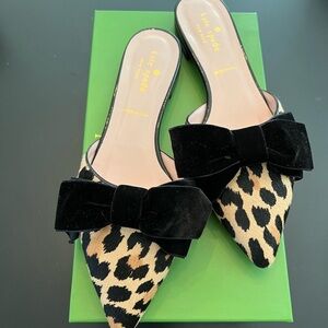 Kate Spade, worn once, bottom has protective sticker, paten leather heel